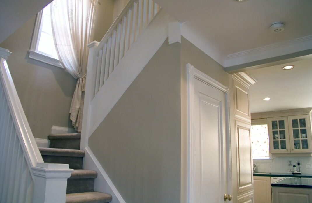 Painted stairway in residential home